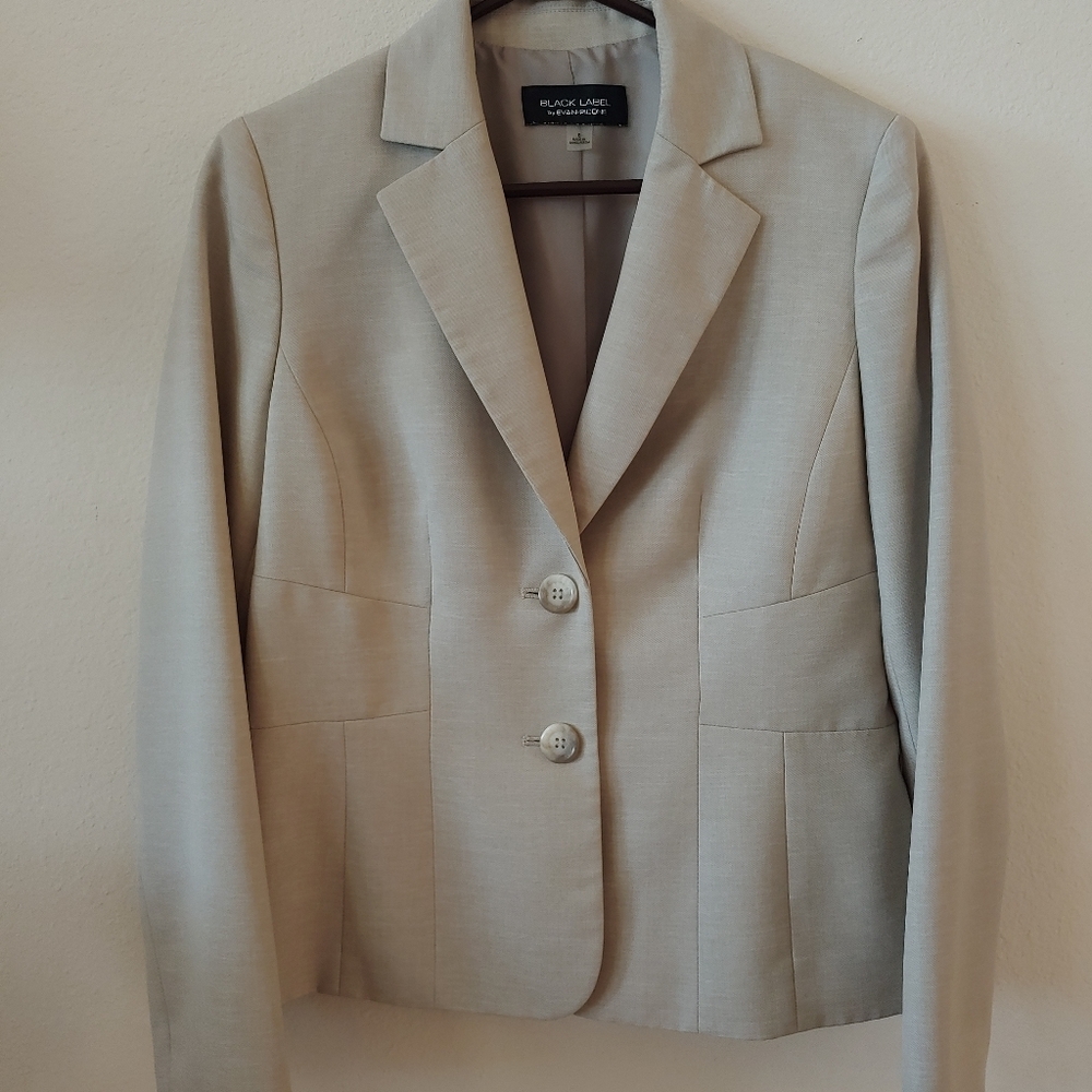 Light khaki/grey, lined short business jacket
